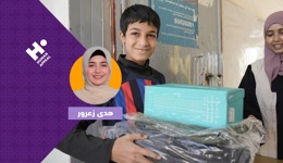 حقائب مدرسية للأيتام مع هدى زعرور