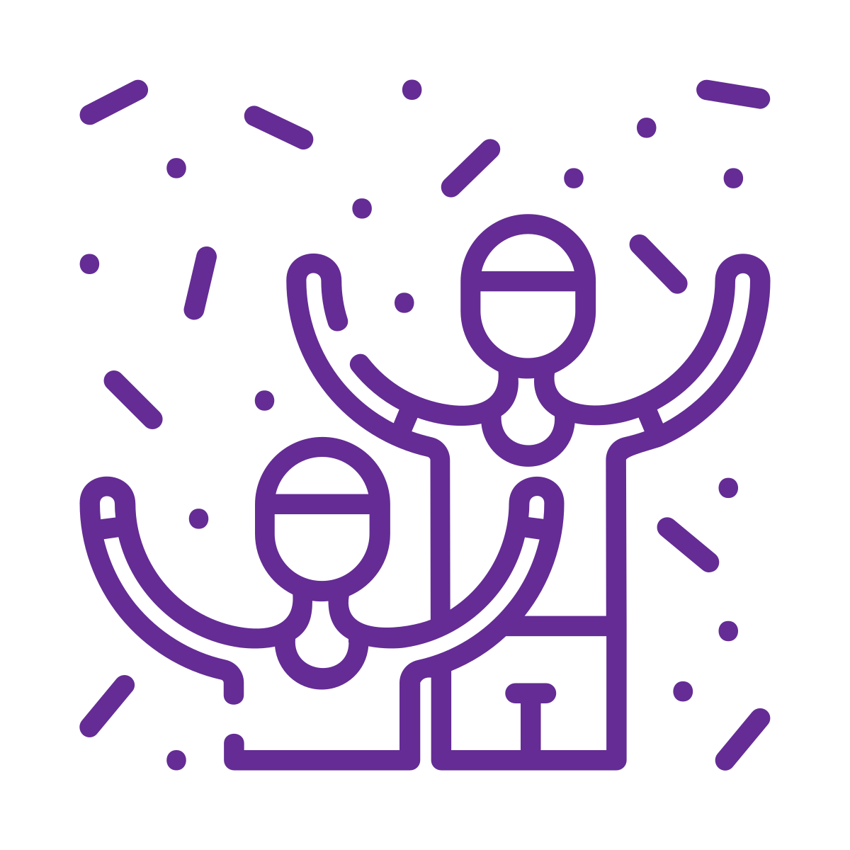 A graphic depicting شـخصاً شـاركوا فرحة العيد