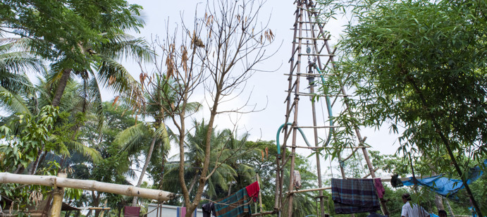 بناء محطات تنقية المياه في قرى بنجلاديش
