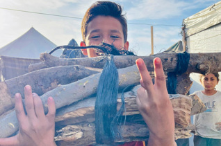 خشب التدفئة في غزة