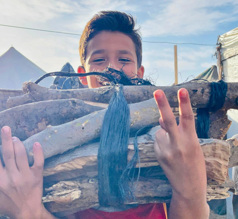 خشب التدفئة في غزة